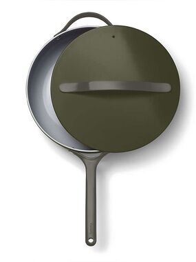 Caraway Olive Green 4.5 qt Sauté Pan with Lid & Gunmetal Hardware RARE